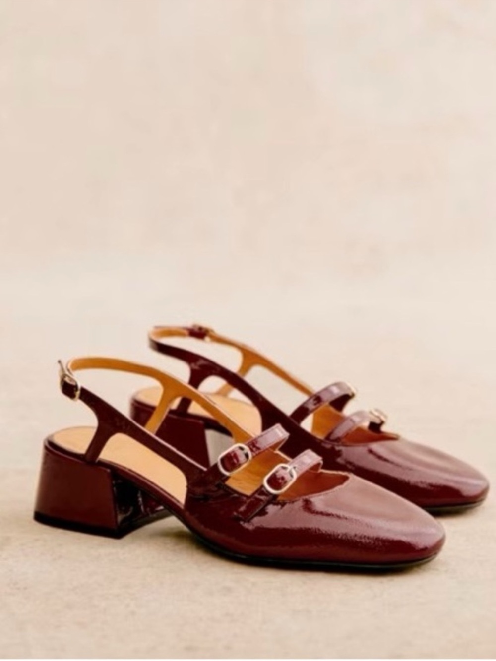 Sézane Paula Babies Burgundy New in Box US 6.5
